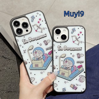 Ins เคสโทรศัพท์มือถืออะคริลิค แบบแข็ง กันกระแทก ลายการ์ตูนโดราเอมอนน่ารัก สร้างสรรค์ สําหรับ Iphone 14ProMax 13ProMax I12 Pro MAX i11 14 13Pro