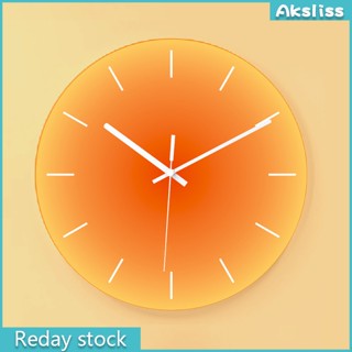 Aks นาฬิกาแขวนผนัง พระอาทิตย์ตก โมเดิร์น เงียบ ไม่ติดแบตเตอรี่ ใช้ตกแต่ง นาฬิกาแขวน สําหรับห้องนั่งเล่น