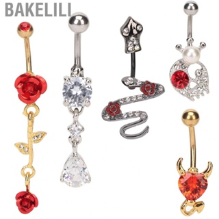 Bakelili Belly Rings Button Piercing Jewelry  Rhinestone Decor Easy  Stylish Polished for Daily Women Anniversary