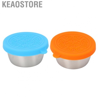 Keaostore Stainless Steel Condiment Containers  Easy To Clean Healthy Diet 50ml Portable Salad Dressing Container for Home