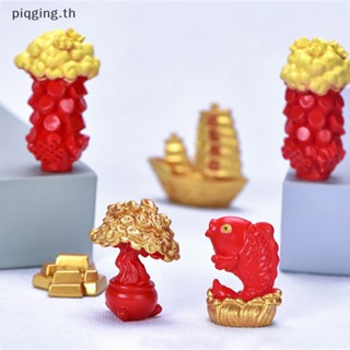 Piqging Feng Shui ถุงมงคลนําโชค สีทอง สําหรับตกแต่งบ้าน รถยนต์