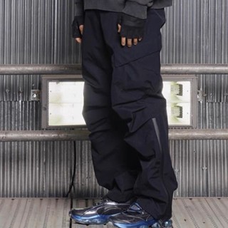 CS3R GRAILZ functional pants Street hip-hop vibe style casual nylon pleated rubber-pressed loose zipper straight pants