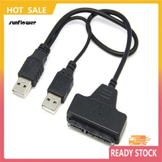 Sf_ ฮาร์ดดิสก์ไดรฟ์ SATA 7+15 Pin 22 to USB 2.0 อะแดปเตอร์สายเคเบิ้ล สําหรับ 2.5 HDD แล็ปท็อป