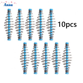 【Anna】Spring Bait Feeder 10pcs 3.2*1cm Blue Fishing Equipment Stainless Steel