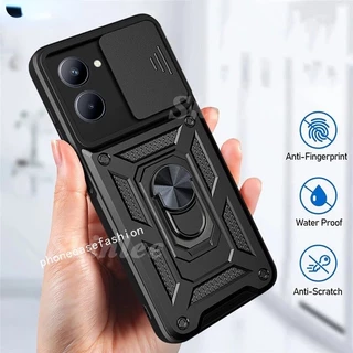 เคสโทรศัพท์สําหรับVivo Y03 Y03T Y04 Y18 Y18s Y27s Y28s Y29 Y36 Y19s Y100 Y200 Y28 Y27 5G 2024 4Gโทรศัพท์ปลอกแหวนขาตั้งเกราะกันกระแทกเลนส์ป้องกันเลนส์กล้องHard
