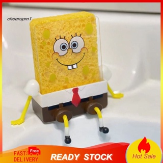 Cheers ที่วางฟองน้ํา อะคริลิค กันลื่น ลายการ์ตูน SpongeBob สําหรับครัวเรือน