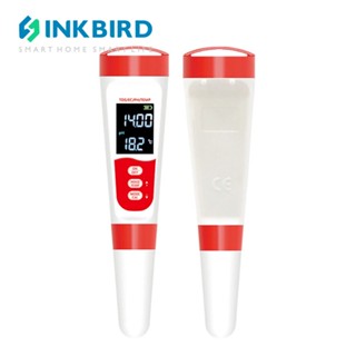 Inkbird 4IN1 เครื่องทดสอบคุณภาพน้ําดื่ม ดิจิทัล PH/EC/TDS เครื่องวัดอุณหภูมิ สําหรับสระว่ายน้ํา สปา