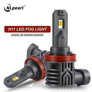 Nlpearl หลอดไฟตัดหมอก LED H11 H8 H16 9005 HB3 9006 HB4 DRL 3000K สีขาว 6000K สีเหลือง 300% 2 ชิ้น