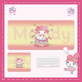 Kam แผ่นรองเมาส์ กันน้ํา ขนาดใหญ่ 800 มม. X 300 มม. พิมพ์ลายการ์ตูน Sanrio Melody HD สําหรับตกแต่งโต๊ะคอมพิวเตอร์ สํานักงาน