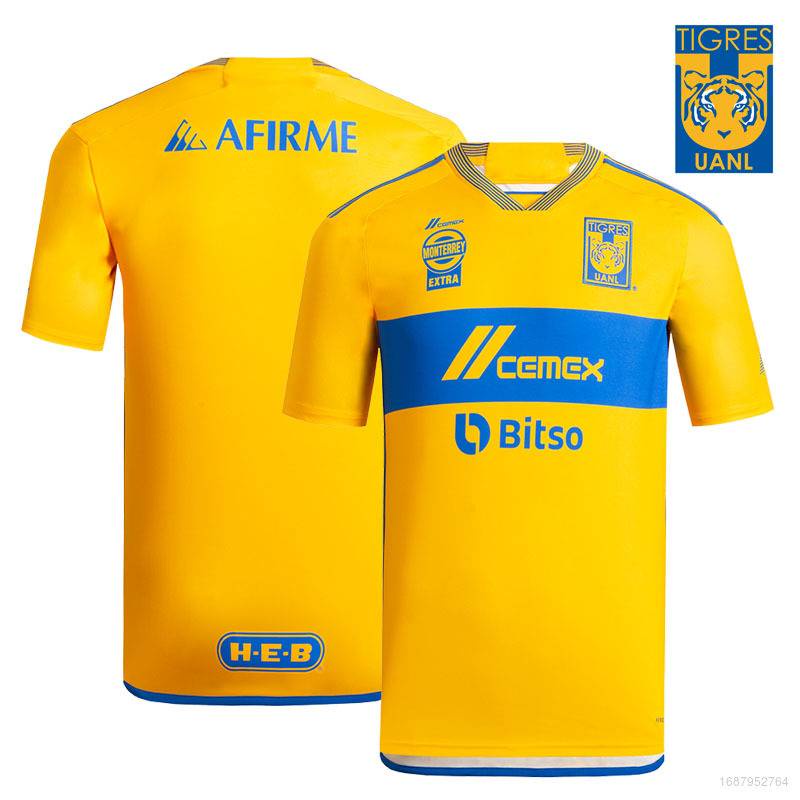 เสื้อยืดแขนสั้น ลายทีมชาติฟุตบอล Ani 2023-2024 Tigres de la UANL พลัสไซซ์