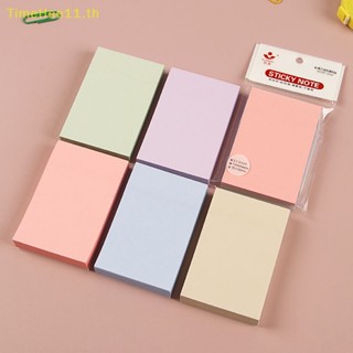 Timehee สติกเกอร์กระดาษโน้ต สีพื้น 100 ชิ้น