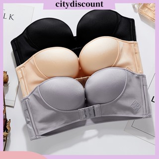 &lt;citydiscount&gt; ยกทรง ชุดชั้นใน กันลื่น มองไม่เห็น หัวเข็มขัดด้านหน้า ระบายอากาศ สําหรับผู้หญิง