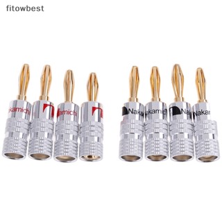 Fbth แจ็คเชื่อมต่อลําโพง ชุบทอง 24K 4 ชิ้น 2 คู่
 Qdd