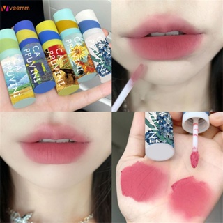 Cappuvini ชุดสามแพ็ค Art Sense Matte Lip Mud Lip Glaze Velvet Whitening ลิปกลอสสำหรับแต่งหน้าในประเทศ veemm