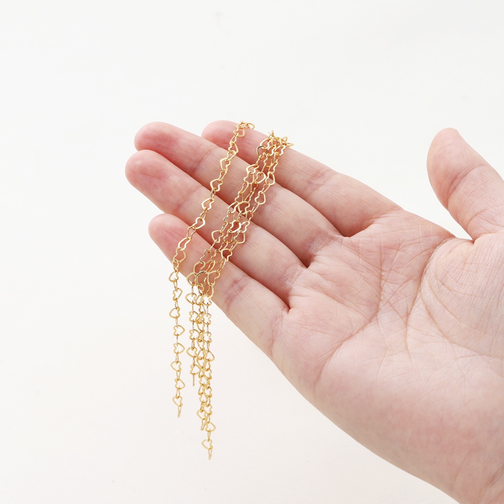 St. kunkka สร้อยคอโซ่ สร้อยข้อมือ ชุบทอง 18K 1 เมตร ไม่ทําให้เกิดอาการแพ้ ไม่จางหาย สําหรับทําสร้อยคอ สร้อยข้อมือ DIY