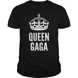 เสื้อยืดแขนสั้น ผ้าฝ้าย พิมพ์ลาย QUEEN GAGA WHITE แฟชั่นฤดูร้อน สําหรับผู้ชาย XS-4XL-5XL-6XL