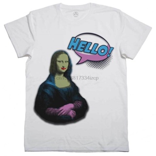 เสื้อยืดคอกลม พิมพ์ลายการ์ตูน Mit Mona Lisa Stil Pop Art แฟชั่นฤดูร้อน สําหรับผู้ชาย XS-4XL-5XL-6XL