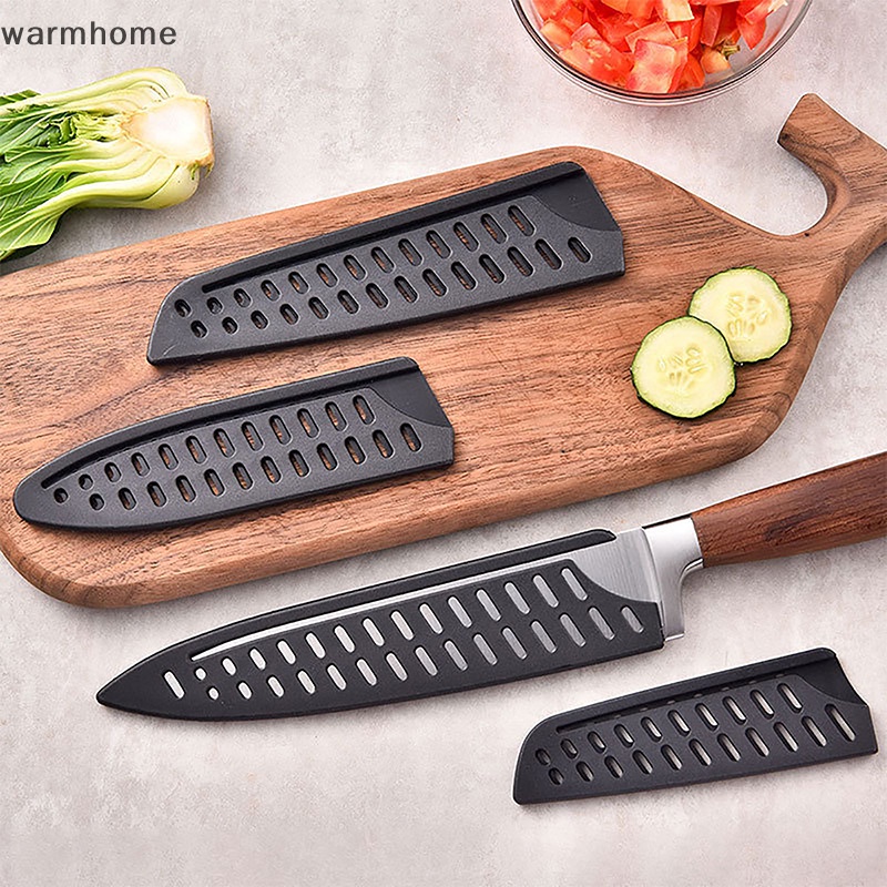 [warmhome] ใหม่ พร้อมส่ง ปลอกพลาสติก ป้องกันใบมีด สีดํา สําหรับเชฟ ผลไม้ ขนมปัง