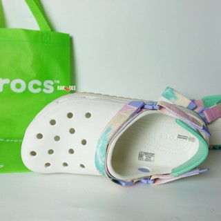 Crocs รองเท้าเดินป่า สไตล์คลาสสิก สีขาว สําหรับผู้หญิง