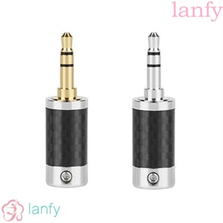 LANFY แจ็คเสียบหูฟัง 3.5 มม. 6.0 มม. ชุบโรเดียม 3 ขั้ว AUX 3.5 มม. สีทอง