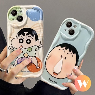 เคสโทรศัพท์มือถือ ลายการ์ตูนชินจังน่ารัก 3D ขอบโค้ง กันกระแทก สําหรับ Redmi Note 8 11s 12 10s 11 9 10 Pro Max Redmi 10A 9A 9C NFC POCO M3 A1 10C 9 9T A2