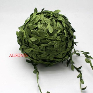 ALISOND1 ใหม่ ใบไม้ประดิษฐ์ สีเขียว หวายด้านบน 20 เมตร DIY