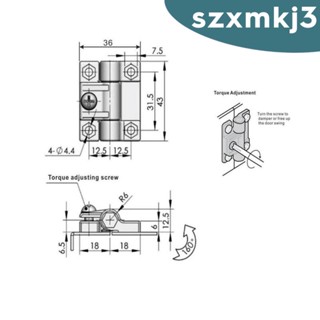 [Szxmkj3] อะไหล่บานพับ E6-10-301-20 4 รู ปรับได้ สีดํา