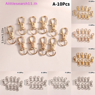 Alittlesearch11 ตะขอก้ามปู โลหะ หมุนได้ สําหรับคล้องกระเป๋า เครื่องประดับ DIY 10 ชิ้น ต่อชุด TH