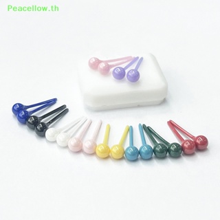 Peacellow ต่างหูสตั๊ดเซรามิก ชีวภาพ 4 มม. หลากสี 1 คู่