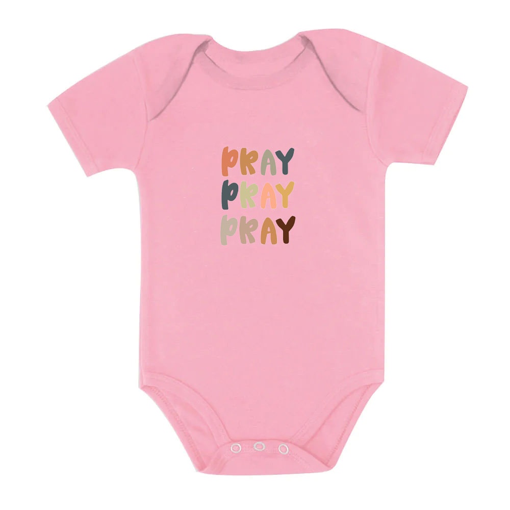 เสื้อลาย PRAY สำหรับเด็กในฤดูร้อน