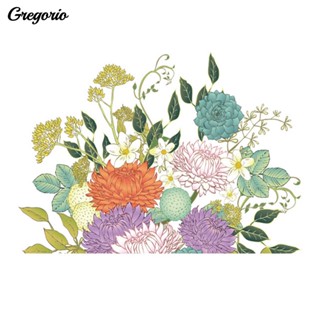 Gregorio สติกเกอร์ติดผนัง ลายดอกไม้ ใช้ได้กับเฟอร์นิเจอร์ กระจก กระเบื้อง ผนังเรียบ และพื้นผิวอื่น ๆ ที่ไม่เหมาะกับพื้นผิวที่สกปรก หรือหยาบ
