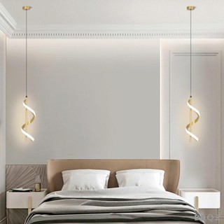[Bbqz01] โคมไฟระย้า LED แบบเกลียว สําหรับแขวนเพดาน บาร์ ห้องโถง บ้านฟาร์ม