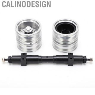 Calinodesign Metal Unpowered Rear Axle  Aluminum Alloy Wear Resistant Reasonable Metal Rear Wheel Hub  for 1/14 Trailer Truck for 1/14 Tractor