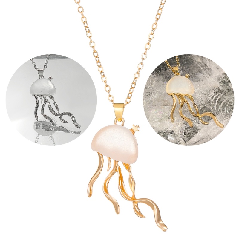 Bbd อินเทรนด์แมงกะพรุนจี้ Charm สร้อยคอหรูหรา Claviular Chain แฟชั่น