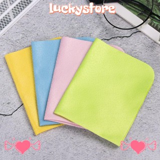 LUCKY ผ้าเช็ดแว่นตา เลนส์กล้อง หน้าจอโทรศัพท์ คุณภาพสูง สุ่มสี 4 ชิ้น