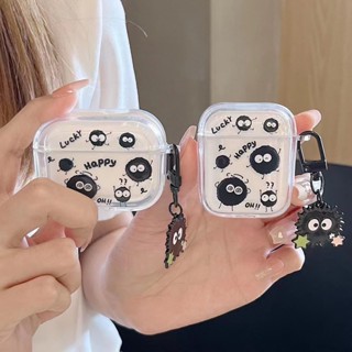 เคสหูฟัง กันลื่น กันน้ํา ลายสัตว์น่ารัก พร้อมสายโซ่คล้อง สําหรับ AirPods 1 2 Pro Pro 2 3