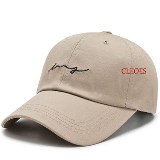 CLEOES หมวกเบสบอลลําลอง ผ้าฝ้าย ปักลาย สไตล์ฮิปฮอป สีพื้น เหมาะกับฤดูร้อน และฤดูใบไม้ผลิ สําหรับเล่นกีฬากลางแจ้ง