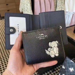 Snap Wallet CC921 กระเป๋าสตางค์ผู้หญิง COAC H  กระเป๋าสตางค์สั้น กระเป๋าสตางค์หนัง กระเป๋าสตางค์แบบซิป กระเป๋าสตางค