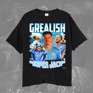 เสื้อยืดแขนสั้นเสื้อยืด พิมพ์ลาย Manchester City Jack Grealish Jack Grealish สําหรับผู้ชาย และผู้หญิงS-5XLS-5XL