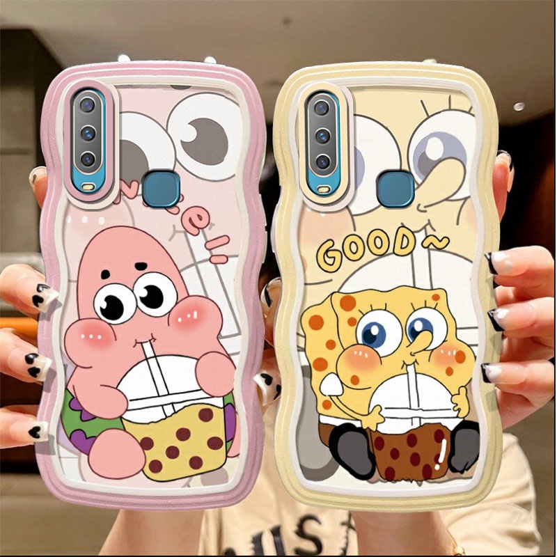 เคสโทรศัพท์มือถือ ซิลิโคนนิ่ม ลายการ์ตูนสพันจ์บ็อบ คิตตี้น่ารัก สําหรับ VIVO Y17 Y15 Y12 1901 1902 1904 1906