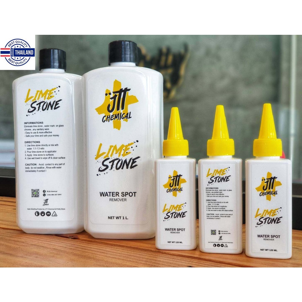 Lime Stone น้ำยาเช็ดคราน้ำกระจกที่ฝังแน่น น้ำยาเช็ดกระจก น้ำยาเช็ดคราน้ำ - Jtt Chemical Shop