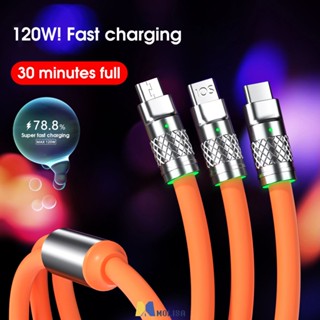 3 In 1 120w Usb Fast Charging Cable สายซิลิโคน Universal Cable Cord MOLISA