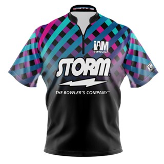 Storm เสื้อโปโล แขนสั้น พิมพ์ลายโบว์ลิ่ง DS 1536-ST 3D