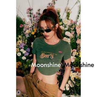 Moon  เสื้อครอป เสื้อแฟชั่นผู้หญิง y2k สีพื้น สําหรับผู้หญิง ใส่ไปคลับ ปาร์ตี้ 2023 NEW Jl1239 High quality รุ่นใหม่ สวยงาม ทันสมัย A29J19Q 36Z230909