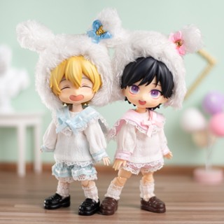 Ob11 ชุดตุ๊กตากระต่าย เสื้อผ้าสีกรมท่า ดินน้ํามัน man GSC YMY obitsu11 1/12 BJD BODY9 DDF ufdoll