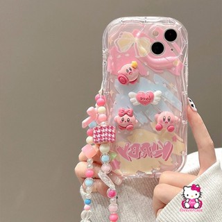 เคสโทรศัพท์มือถือ ลายการ์ตูนเคอร์บี้ 3D พร้อมสายคล้องมือ สําหรับ Vivo Y36 Y22 Y30 Y35 Y20 Y17 Y50 Y02 T Y22s Y21s Y16 Y15 Y91C Y33s Y21 Y11 Y51 Y20i Y31 Y91 Y12 Y15s Y12s Y15A