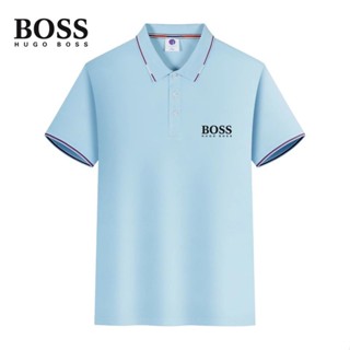 ใหม่ เสื้อโปโล BOSS แขนสั้น ใส่สบาย สําหรับผู้ชาย และผู้หญิง