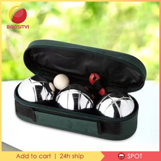 [Baosity1] Bocce Balls ชุดลูกบอล พร้อมเคส และลูกบอล 3 ลูก และเชือกตวง ลูกบอลโยนหลังบ้าน สําหรับครอบครัว เล่นเกม สนามหญ้า ครอบครัว เด็ก