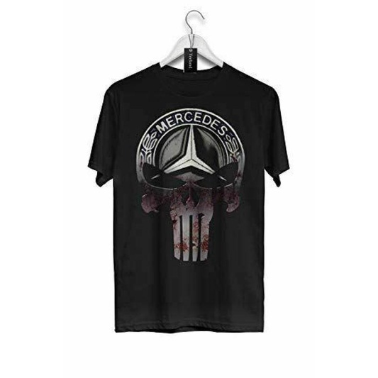 ความร้อน Summer Solid Color 100% Cotton men short shirt Mercedes Benz T-Shirt For Men | Punisher | B