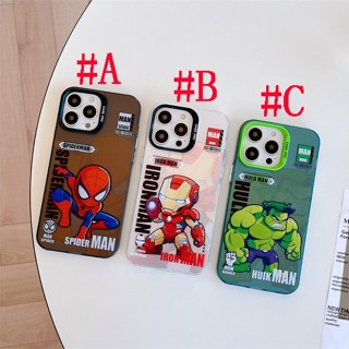 เคสแข็ง เคสไอโฟน iPhone 14 Pro Max iPhone 13 Pro Max iPhone 12 Pro Max iPhone 11 Cartoon ไอรอนแมน Iron Man &amp; มนุษย์แมงมุม Spider Man สไปเดอร์แมน &amp; Hulk ฮัลค์ค่ะ Hard Case